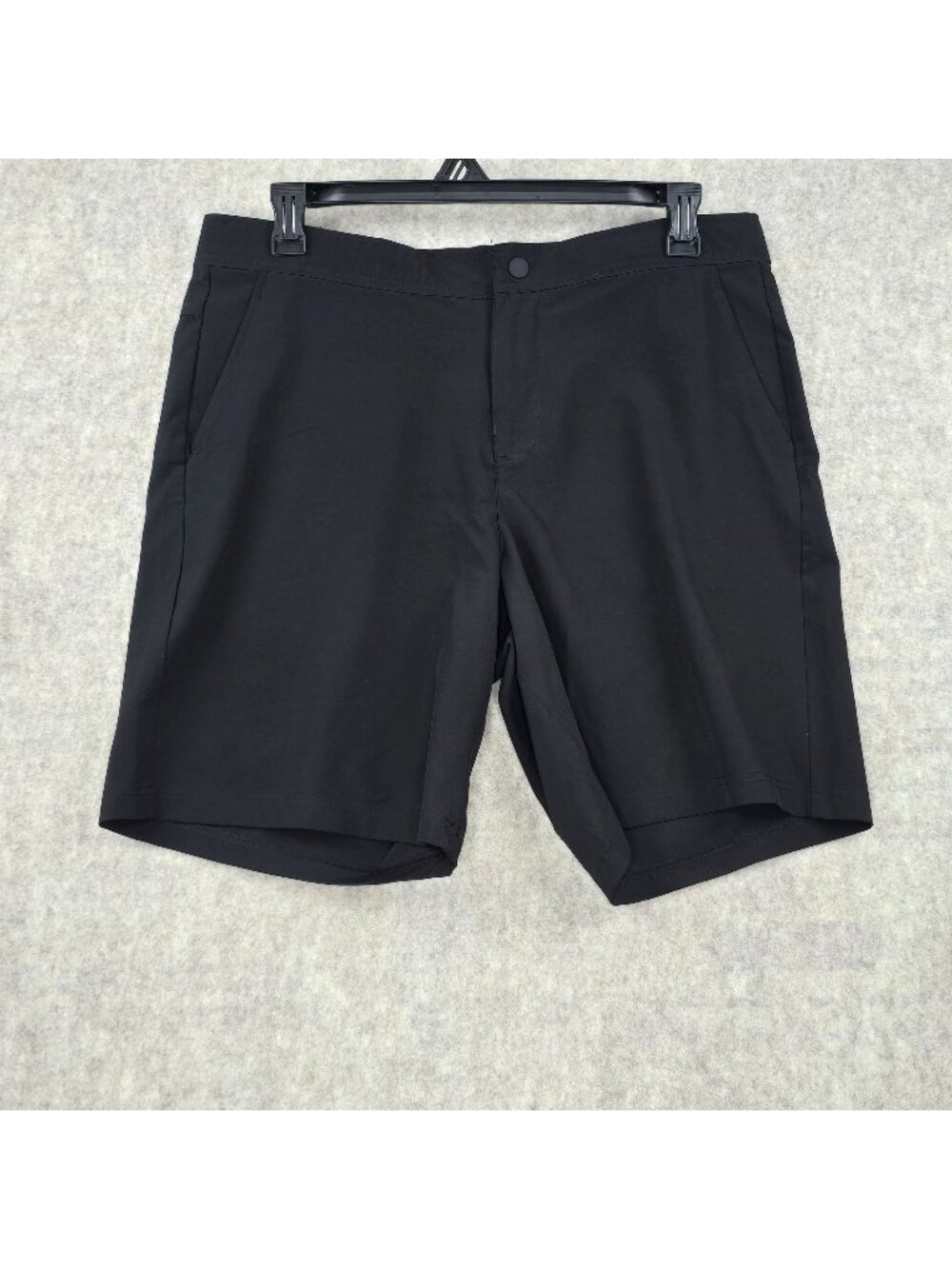 Tek Gear Mens DryTek Black Athletic Shorts Size L Stretch Polyester Blend